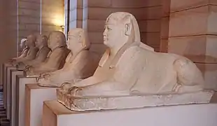 Sphinxes of the dromos, now at the Louvre