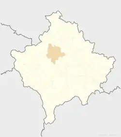 Location of the municipality of Skenderaj within Kosovo