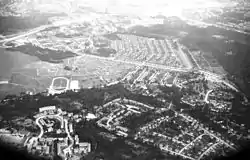 Aerial view of Skarpnäck in 1980
