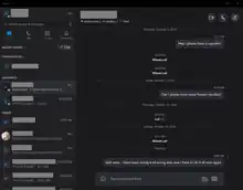 Screenshot of Skype version 8 (14.32.55.0) for Windows desktop on Windows 10 in dark mode