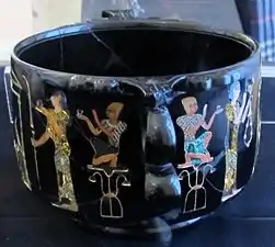 Skyphos in obsidian with incastonatura, in villa San Marco