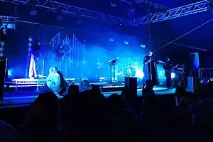 Sleep Token performing at Bloodstock Open Air in 2022.