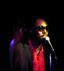 Brown performing in Detroit at the Bodega Event, Theatre District in August 2006