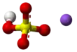 Ball-and-stick model of the component ions