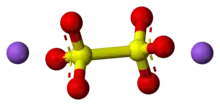 Ball-and-stick model of the component ions
