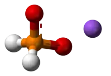 Ball-and-stick model of the component ions