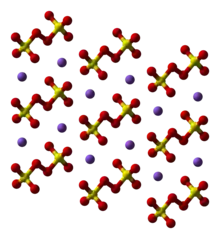 Ball-and-stick model of the crystal structure