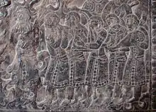 Sogdian musicians from the funerary couch, Northern Qi, Guimet Museum.