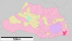 Location of Sōka in Saitama Prefecture