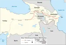 Location of South Caucasus Pipeline