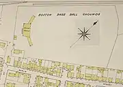 Original layout of the ballpark