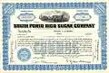 South Puerto Rico Sugar Company common stock certificate