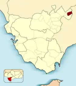 Municipal location in the Province of Cádiz