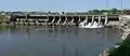 Diversion dam on the Cedar River; from the south (downstream)