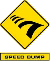 The Speed Bump sign appears above the clue box where the team who checked in last in the previous Pit Stop during a non-elimination leg must do the Speed Bump task on the leg after the non-elimination leg before continuing.