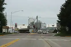 Looking south at downtown Spencer on WIS13 / WIS98
