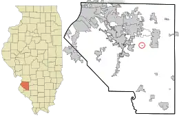 Location in St. Clair County and the state of Illinois.
