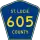 County Road 605 marker