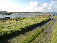 Photograph taken from St. Michael's Isle, looking across the causeway towards the mainland.