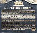 St. Peters Church plaque