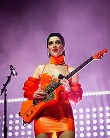 St. Vincent performing in 2018