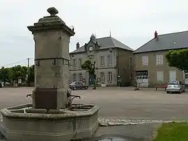 The town hall and surroundings in Saint-Léger-sous-Beuvray