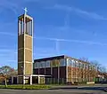 St Ambrose church, Heathgate Avenue, Speke (1959–61; Grade II)