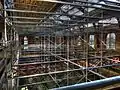 The Main Hall held up with scaffolding after a major fire