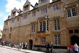 The entrance to St Edmund Hall, as seen from Queen's Lane.
