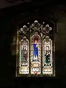 Church Of St Edmund, stained glass windows at dusk