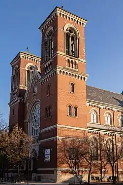 A view of St. Joseph Church, Chicago. Molitor built this church mostly in the Baroque style.