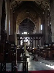 Interior view looking west from the sanctuary