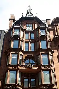 "The Hatrack" building by James Salmon, 142a, 144 St. Vincent Street, Glasgow (1899–1902)