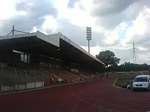 Die Haupttribüne des Stadions Niederrhein