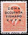 City of Fiume and environs (Fiume-Kupa), 1941: Yugoslavian stamp overprinted for the Italian occupation.