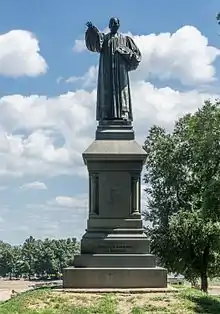 Statue of Thomas Church Brownell at Trinity College, Hartford, Connecticut