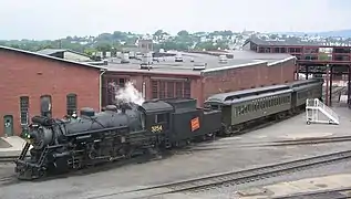 No. 3254 with a excursion train at Steamtown.