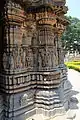 Relief articulation on outer wall of shrine in Ishvara temple at Arasikere