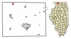 Location of Winslow in Stephenson County, Illinois.