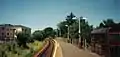 Stewarton station as it was in July 2005, looking towards Glasgow