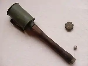 Removed metal cap on M17 grenade.