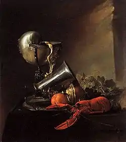 Still-Life with Lobster and Nautilus Cup, 1634