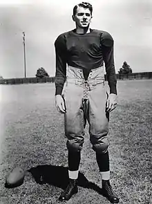Photograph of Reagan in football gear