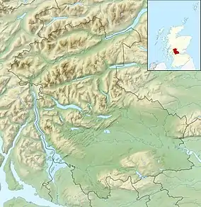 Map showing the location of Flanders Moss National Nature Reserve