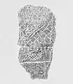 Stone rubbing of anthropomorphic stele no 18, Sion, Petit-Chasseur necropolis, Neolithic