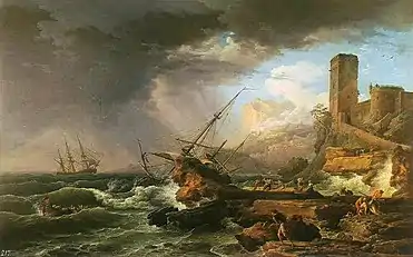 Claude Joseph Vernet's Rocky Coast in a Storm now in the Wallace Collection