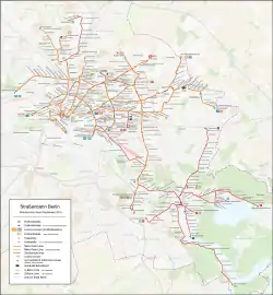Map of the network, as of September 2015