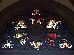 Stained glass window: Last Judgment