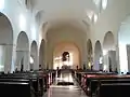 A view of the nave originally rebuilt by Fritz Beblo