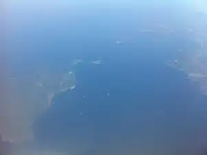 The Strait as seen from the air.